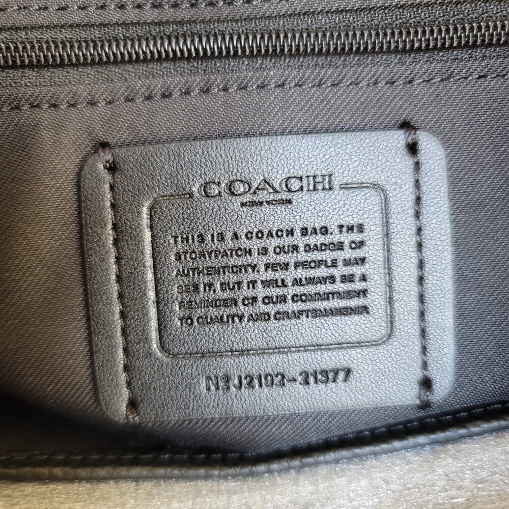 COACH Small Dufflette Pebbled Leather Crossbody Bag -Black color 🎈$189. - Picture 15 of 16